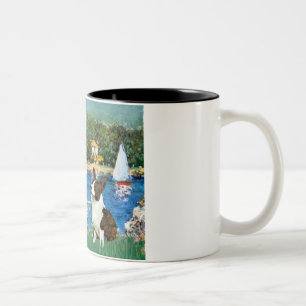 Sailboats - Cardigan Welsh Corgi 5 Two-Tone Coffee Mug