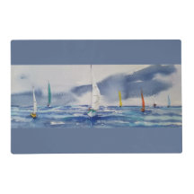 Sailboats Cloudy Day
