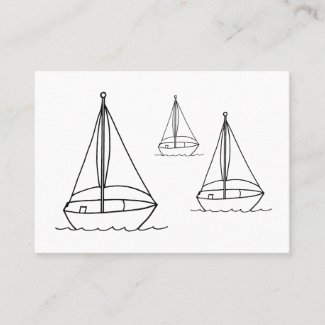 Sailboats Coloring Business Cards