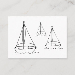 Sailboats Coloring Business Cards