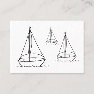 Sailboats Coloring Business Cards