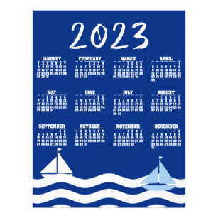 Sailboats Day Calendar 2023 Calendar Flyer