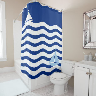 Sailboats Day Custom Shower Curtain