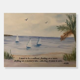 Sailboats - Floating On Memory Lake Foam Board