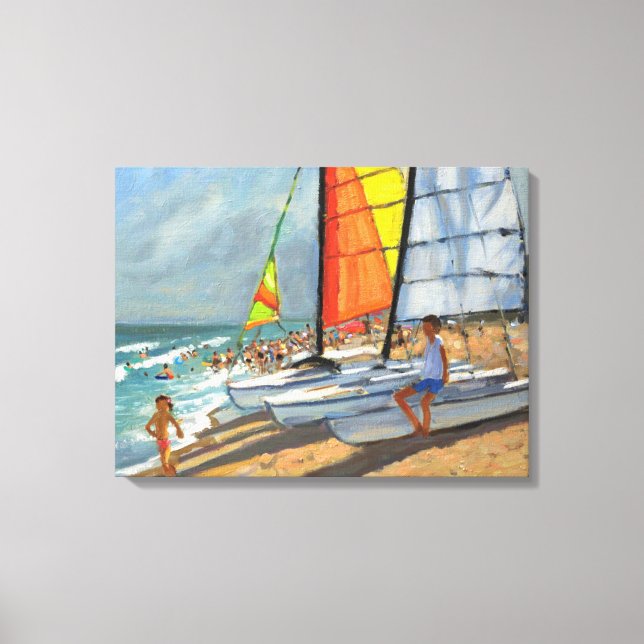 Sailboats Garrucha Spain Canvas Print (Front)
