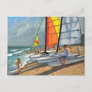 Sailboats Garrucha Spain Postcard