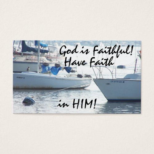 Sailboats God is Faithful! Card Business Card