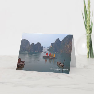 Sailboats in Ha Long Bay - Vietnam, Asia Card