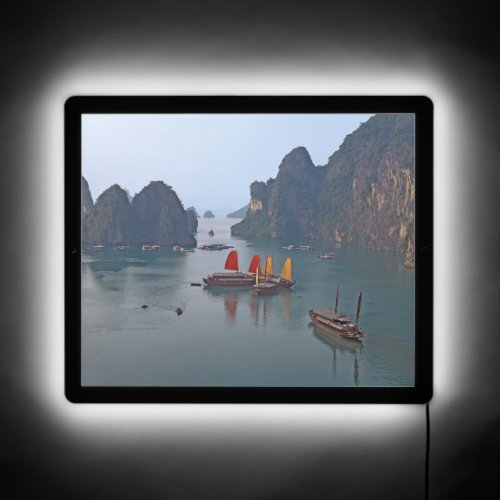Sailboats in Ha Long Bay _ Vietnam Asia LED Sign