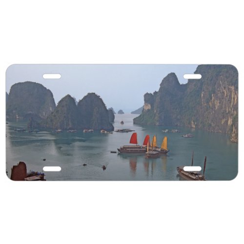 Sailboats in Ha Long Bay _ Vietnam Asia License Plate