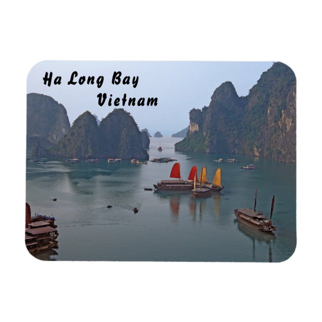 Sailboats in Ha Long Bay - Vietnam, Asia Magnet (Horizontal)