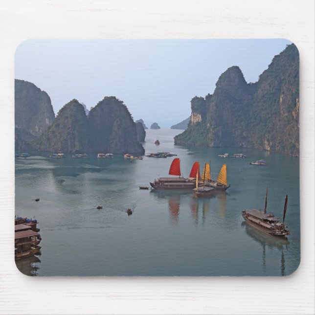 Sailboats in Ha Long Bay - Vietnam, Asia Mouse Pad (Front)