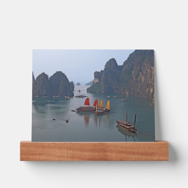 Sailboats in Ha Long Bay - Vietnam, Asia Picture Ledge (Front)