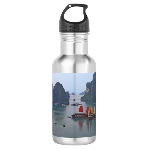 Sailboats in Ha Long Bay _ Vietnam Asia Stainless Steel Water Bottle