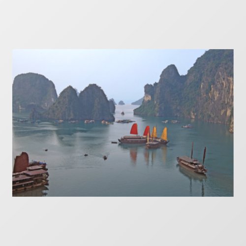 Sailboats in Ha Long Bay _ Vietnam Asia Window Cling