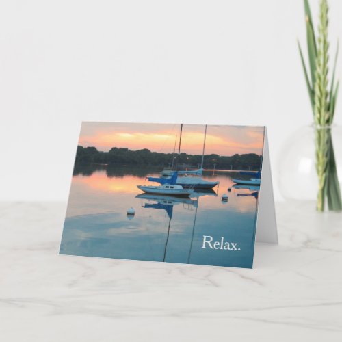 Sailboats in Harbor Retirement Congratulations Card