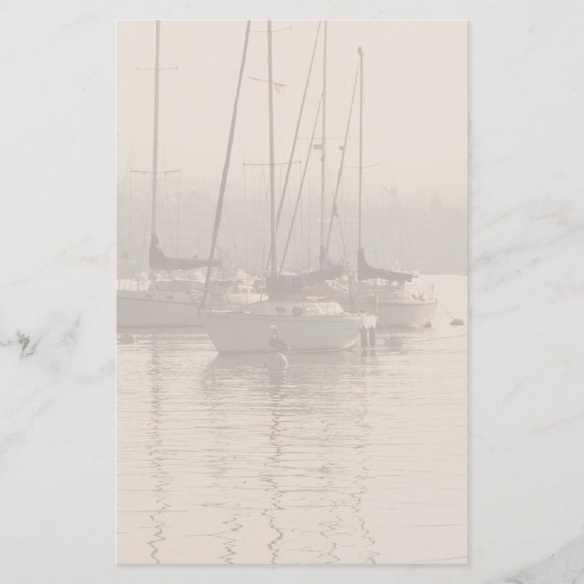 Sailboats in Marina Stationery (Front)