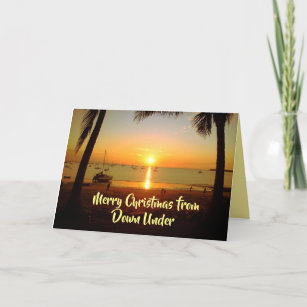Sailboats in Sunset Christmas Card from Down Under