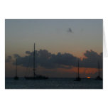 Sailboats in Sunset Tropical Seascape