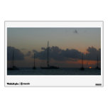 Sailboats in Sunset Tropical Seascape Wall Decal
