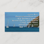 Sailboats in the Bay White and Blue Nautical Business Card