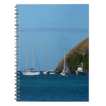 Sailboats in the Bay White and Blue Nautical Notebook