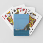 Sailboats in the Bay White and Blue Nautical Playing Cards