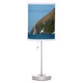 Sailboats in the Bay White and Blue Nautical Table Lamp (Right)