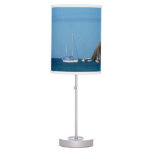 Sailboats in the Bay White and Blue Nautical Table Lamp