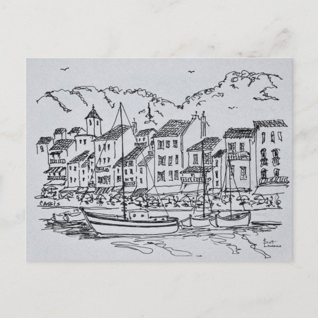 Sailboats in the Harbor | Cassis, France Postcard (Front)