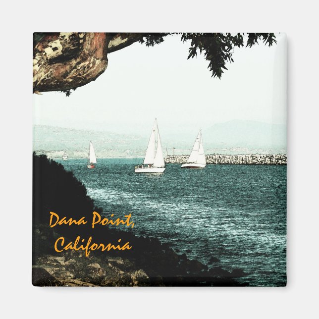 Sailboats in the Harbor Magnet (Front)