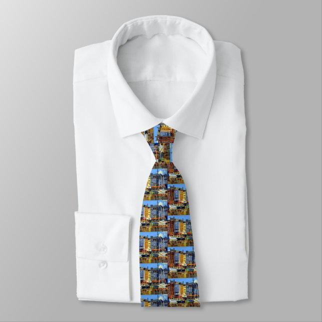 Sailboats in the Harbor Neck Tie (Tied)