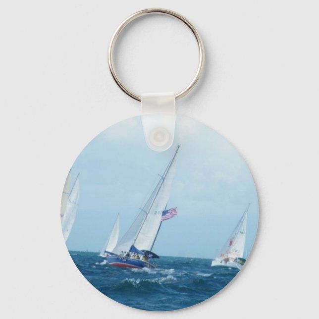 Sailboats Keychain (Front)