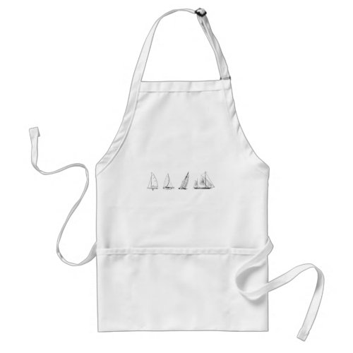 Sailboats Logo Adult Apron