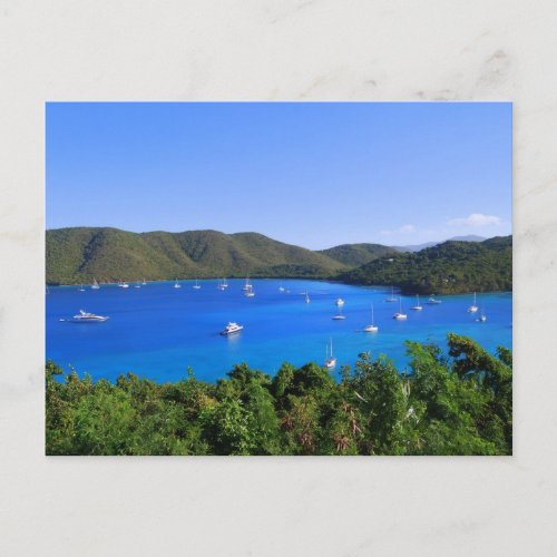 Sailboats Maho Bay St John USVI Postcard