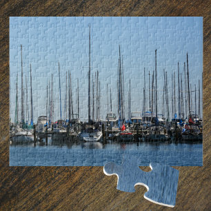 Sailboats Marina Photographic Nautical Jigsaw Puzzle