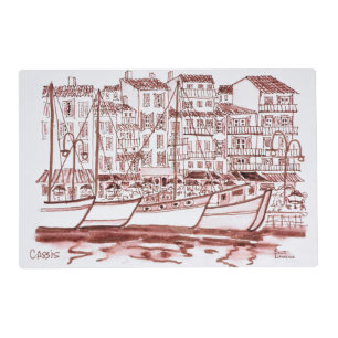 Sailboats Moored in the Harbor Cassis, France Placemat