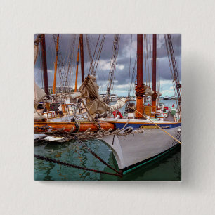 Sailboats Morred At Key West Button
