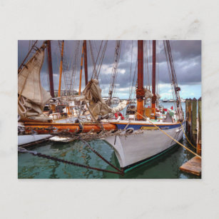 Sailboats Morred At Key West Postcard