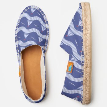 Sailboats On A Striped Sea Pattern Espadrilles by downbythesea at Zazzle