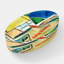 Sailboats On Beach- Original Water Color