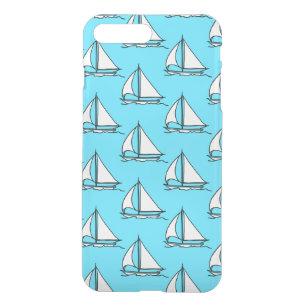 Sailboats On Blue Sea Pattern iPhone 8 Plus/7 Plus Case