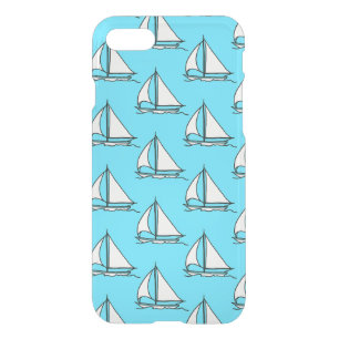 Sailboats On Blue Sea Pattern iPhone SE/8/7 Case