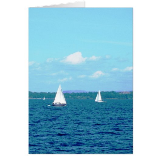 "Sailboats on Lake Champlain" (Front)