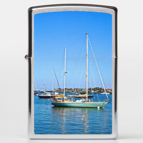 Sailboats on Matanzas Bay St Augustine Florida Zippo Lighter