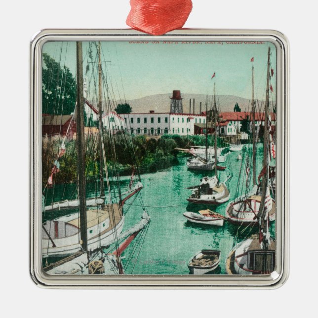 Sailboats on Napa River SceneNapa, CA Metal Ornament (Front)