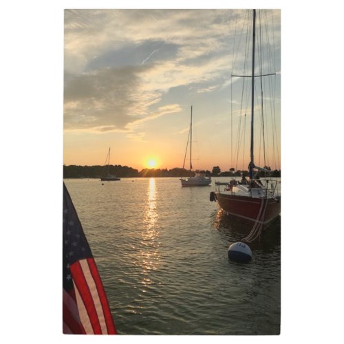 Sailboats on Put in Bay photography Metal Print