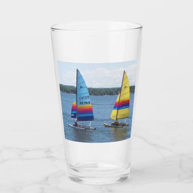 Sailboats on Silver Lake    Glass (Front)