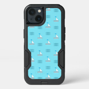 Sailboats On The Blue Sea Pattern iPhone 13 Case