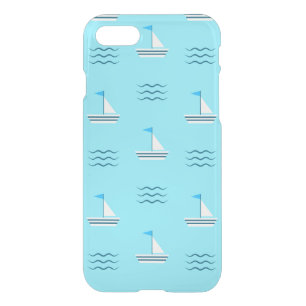 Sailboats On The Blue Sea Pattern iPhone SE/8/7 Case